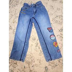 FUBU Jeans Boys 24x24 Blue Baggy Harlem Globetrotters Basketball Platinum *